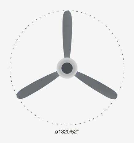 Faro Barcelona Amelia L Cone LED Tuya plafondventilator grijs 132 cm diameter