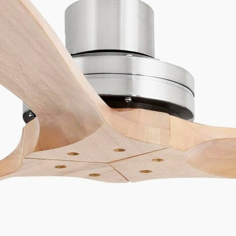 Faro Barcelona 33504DC Lantau XL plafondventilator hout/mat nikkel 168 cm bladen