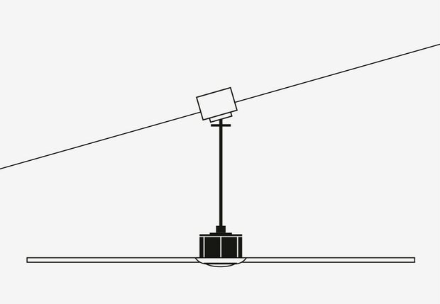 Faro Barcelona Milos L plafondventilator zwart 132 cm hellingshoek