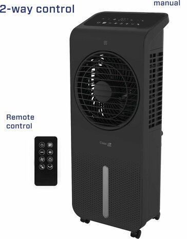 Clean Air Optima CA-104 mobiele aircooler met luchtzuiveraar zwart