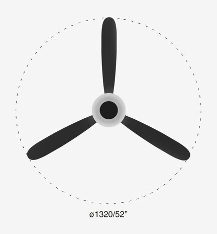 Faro Barcelona Amelia L Cone LED Tuya plafondventilator zwart 132 cm diameter