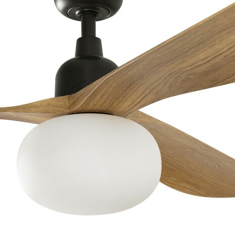 Faro Barcelona 34360-11L Outwood L plafondventilator bruin/eikenhout 150 cm lamp