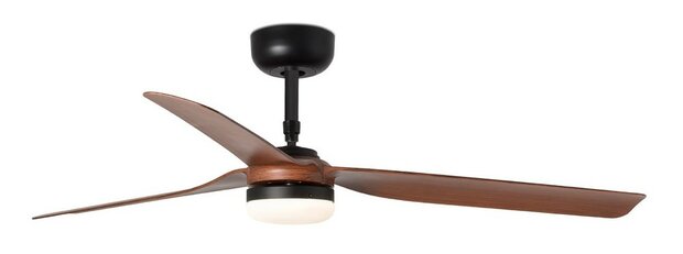 Faro Barcelona 33817-21 Punt M led plafondventilator zwart/walnoot 130 cm