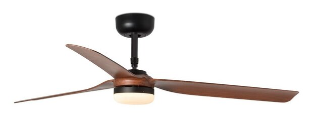 Faro Barcelona 33817-21 Punt M led plafondventilator zwart/walnoot 130 cm