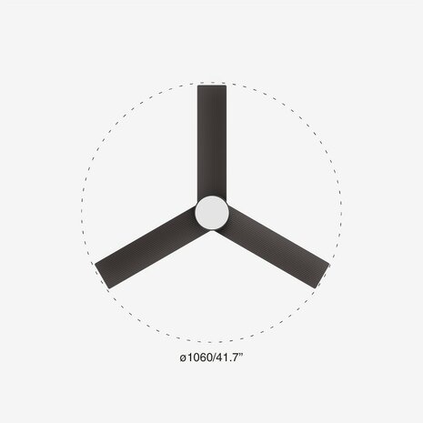 Faro Barcelona 34289-1TW Cruiser S LED plafondventilator met ledverlichting matzwart 106 cm diameter