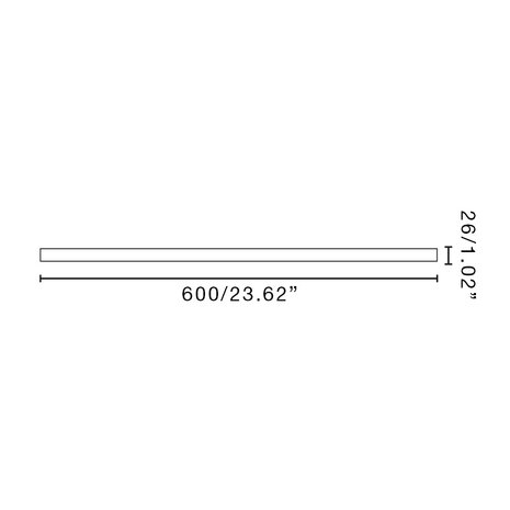 Faro Barcelona Amelia verlengstang zwart 60 cm afmetingen
