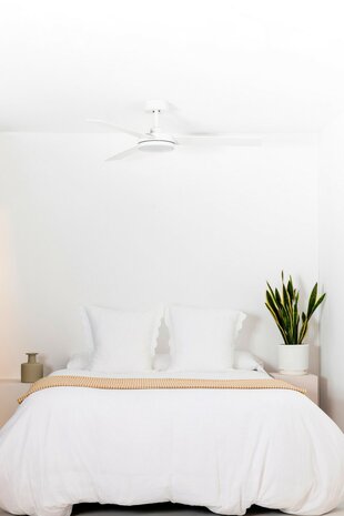 Faro Barcelona 34260 Barth L Led plafondventilator met verlichting wit 132 cm slaapkamer
