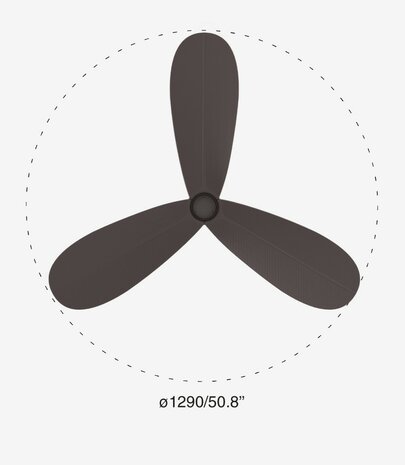 Faro Barcelona Palma M plafondventilator bruin 129 cm diameter