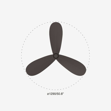 Faro Barcelona 34301WT Palma M plafondventilator bruin met app 129 cm diameter