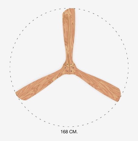 Faro Barcelona 33504DC Lantau XL plafondventilator hout/mat nikkel 168 cm diameter