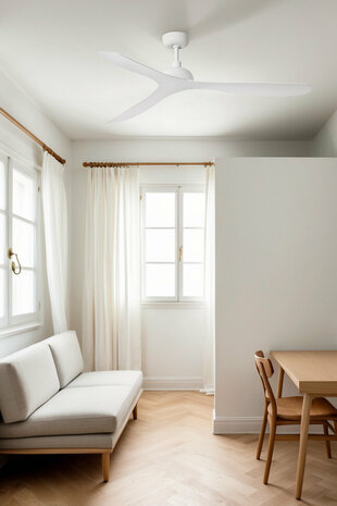 Faro Barcelona Gotland L plafondventilator wit 132 cm woonkamer