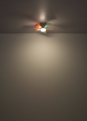 Globo Hines LED plafondventilator wit 41 cm licht