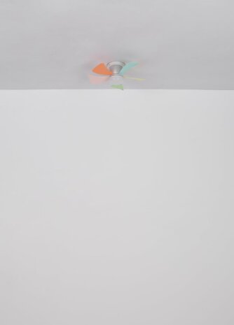 Globo Hines LED plafondventilator wit 41 cm licht