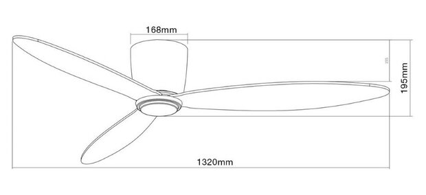 Beacon Airfusion Radar plafondventilator zwart 132 centimeter