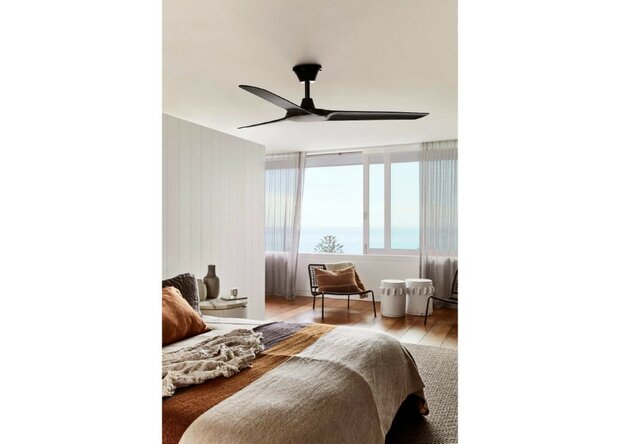 Beacon 21321649 Lucci Air Abyss plafondventilator zwart 142 cm slaapkamer