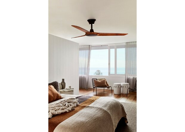 Beacon 21321749 Lucci Air Abyss plafondventilator hout/brons 142 cm slaapkamer