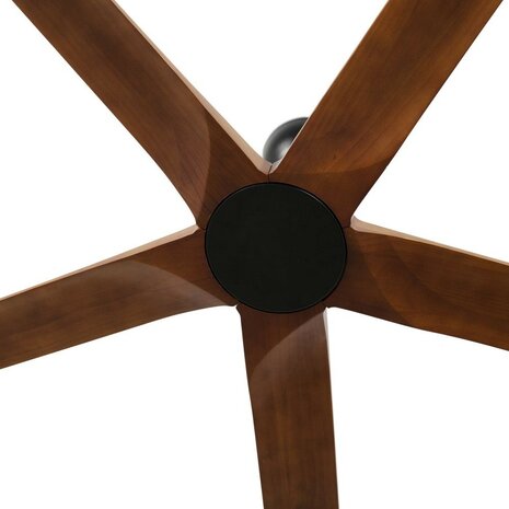 Faro Barcelona 34190WT Bigwood XL Tuya plafondventilator zwart/walnoot met app 200 cm