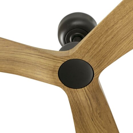 Faro Barcelona 34360WT Outwood L plafondventilator bruin/eikenhout met app 150 cm