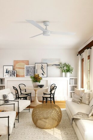 Faro Barcelona Cruiser L LED plafondventilator met ledverlichting wit 106 cm kamer