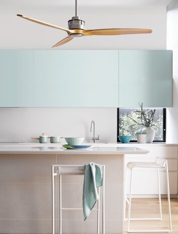 Beacon Airfusion Akmani plafondventilator chroom teakhout 156 centimeter