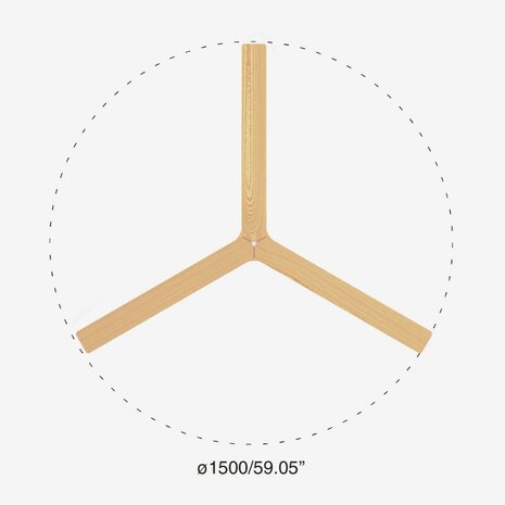 Faro Barcelona Klim L plafondventilator wit/eikenhout 150 cm diameter