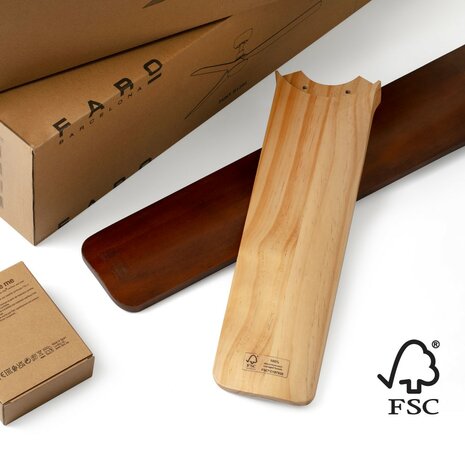 Faro Barcelona Klim L plafondventilator wit/eikenhout 150 cm fsc-hout