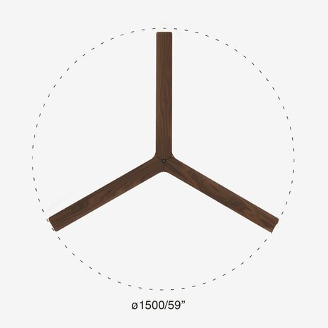 Faro Barcelona Klim L plafondventilator zwart/walnoot 150 cm diameter