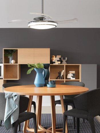 Beacon 211037 Fanaway Evo1 Led plafondventilator met verlichting chroom 122 cm