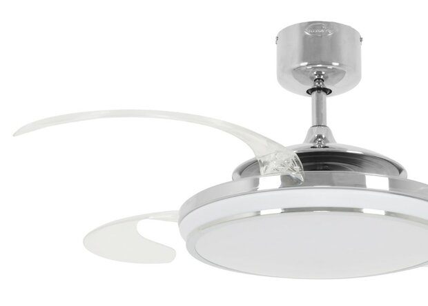 Beacon 211037 Fanaway Evo1 Led plafondventilator met verlichting chroom 122 cm
