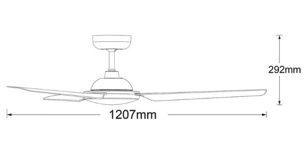 Beacon 21302449 Bayside Somerset plafondventilator wit 122 cm afmetingen
