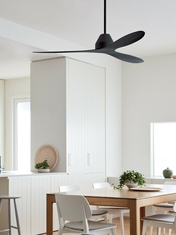 Beacon Whitehaven plafondventilator zwart 142 cm 213041 aan plafond