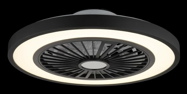 Globo Blizzak Led plafondventilator zwart 54 cm