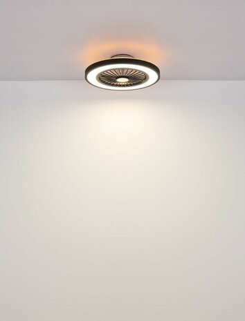 Globo Blizzak Led plafondventilator zwart 54 cm