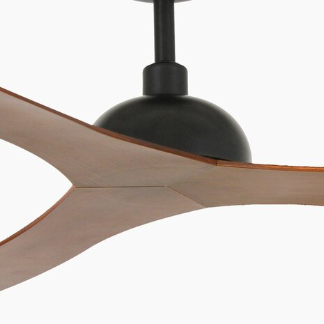 Faro Barcelona 33447WT Gotland Tuya L plafondventilator zwart/walnoot met app 132 cm