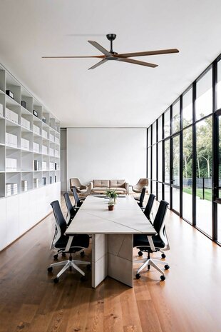 Faro 34190 Barcelona Bigwood XL plafondventilator zwart/walnoot 200 cm in kamer
