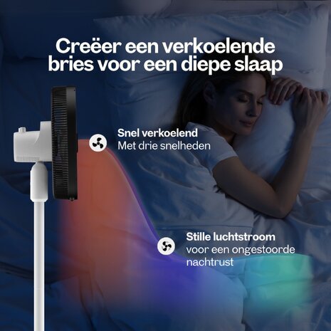 Dynter AirFlow AV25G opvouwbare statiefventilator wit 47 cm