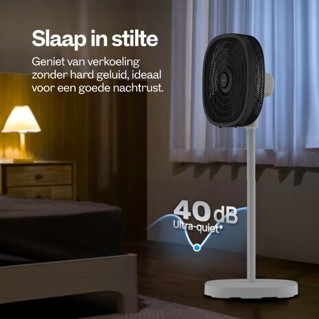 Dynter AirFlow AV25G opvouwbare statiefventilator grijs 47 cm