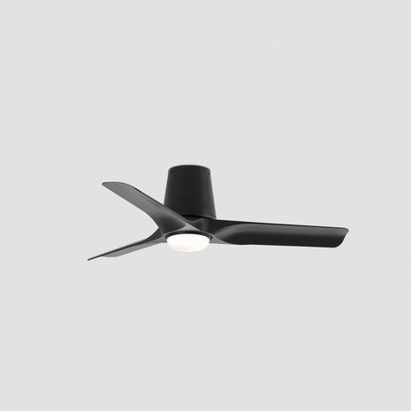 Faro Barcelona 338271S Hey Tub S plafondventilator met verlichting zwart 90 cm
