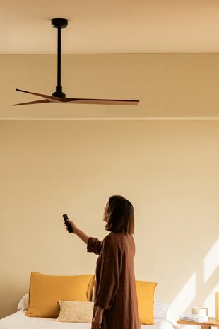 Faro Barcelona 34277 Klim M plafondventilator zwart/walnoot 125 cm