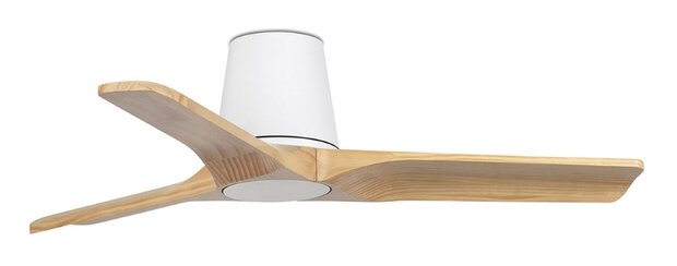 Faro Barcelona 33836 Heywood Tub S plafondventilator wit/grenen 90 cm