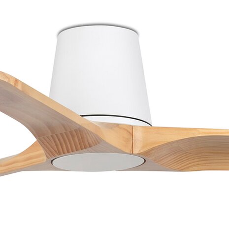 Faro Barcelona 33836 Heywood Tub S plafondventilator wit/grenen 90 cm