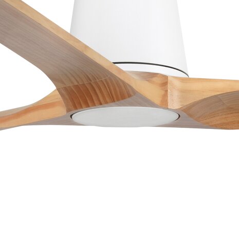 Faro Barcelona 33838 Heywood Tub L plafondventilator wit/grenen 132 cm