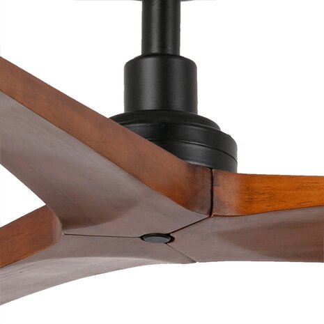 Faro Barcelona 34278 Klim S plafondventilator zwart/walnoot 93 cm