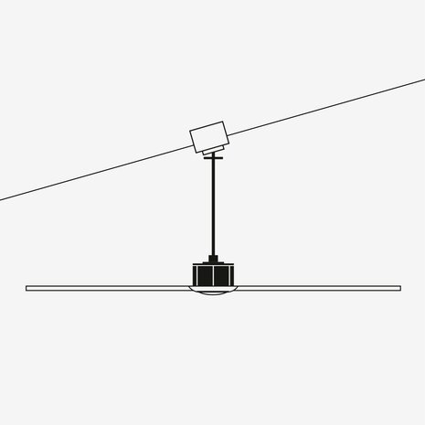 Faro Barcelona 342982N Rudder Tak 3 L plafondventilator met verlichting zwart/walnoot 132 cm schuin plafond