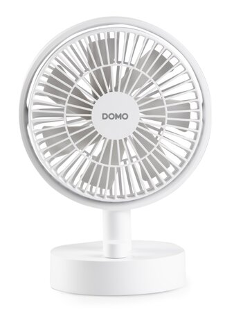Domo DO8151 oplaadbare tafelventilator wit 15 cm