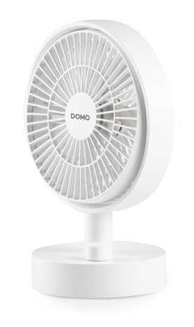Domo DO8151 oplaadbare tafelventilator wit 15 cm