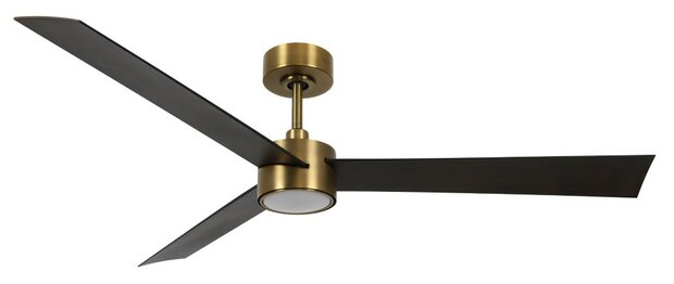 Beacon Airfusion Climate IV plafondventilator messing walnoot 132 centimeter met lamp