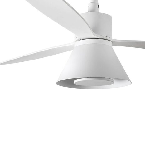 Faro Barcelona Amelia L Cone LED Tuya plafondventilator wit 132 cm lamp