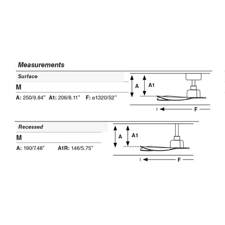 Faro Barcelona 34194 Rocker L plafondventilator wit 132 cm afmetingen