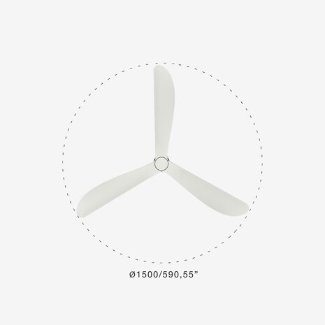 Faro Barcelona 34363 Outwood L plafondventilator wit 150 cm diameter